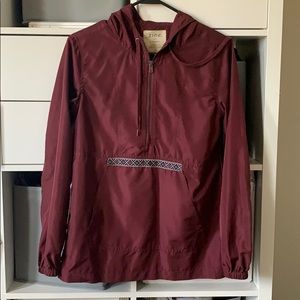 Maroon wind breaker